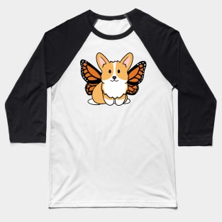 Corgi Butterfly Baseball T-Shirt